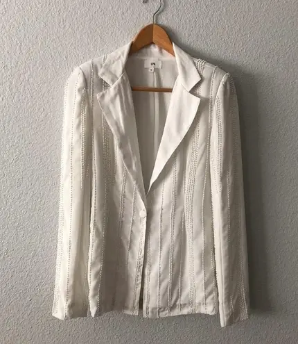 LPA Revolve White Beaded Blazer Shoulder Pads