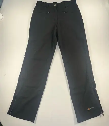 Moonstone Pants Womens Small Black Stretch Straight Leg Zip Ankles Performance