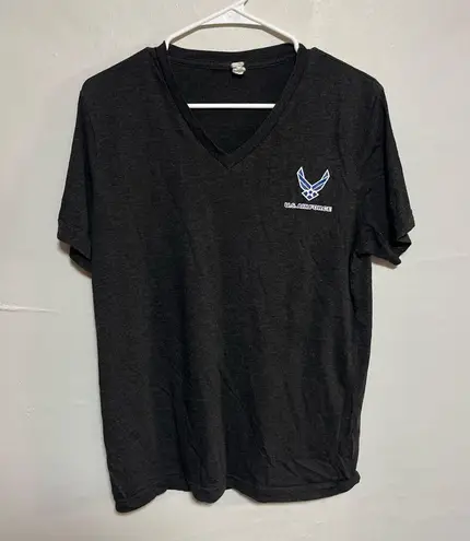 USAF Canvas Black Short Sleeve Tee Gray Size M