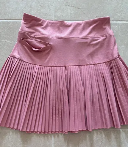 Blue Q GG Blue Luxe Sport 17" Women Size S High Rise Pink Pleated Golf Skort Sporty