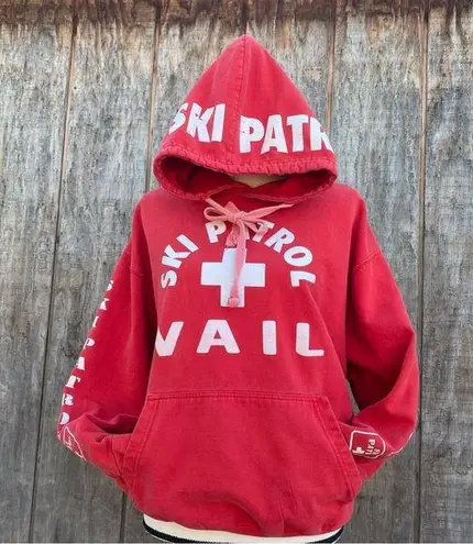 GUC RED SKI PATROL Hoodie/ pullover Size Large soft, comfy, warm coastal Beachy