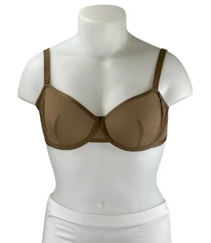 CUUP The Balconette Womens Brown Mesh Adjustable Straps Underwire Bra Top 34E Size undefined - Image 1