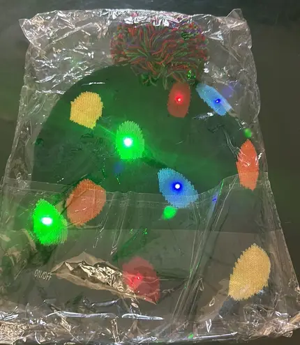 NWOT Pom Pom Party Holiday Hats with LED Lights Multiple