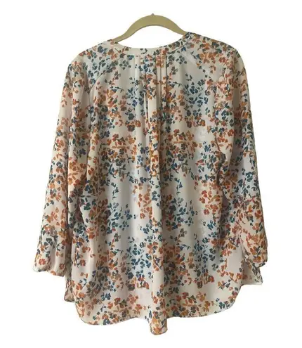 NYDJ Not Your Daughter’s jeans blouse floral print Small