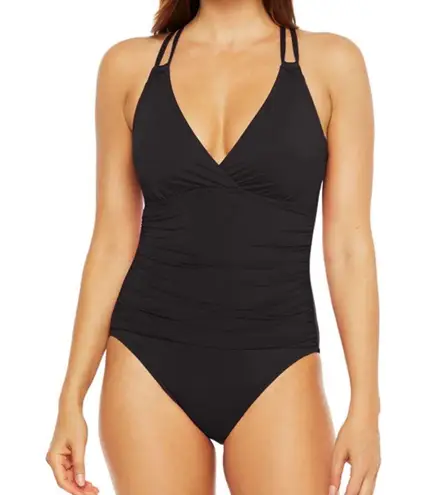 La Blanca Island Goddess Underwire Cross-Back One Piece - Cobalt Blue