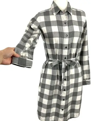 Royal Robbins Jackson Windowpane Plaid Long Sleeve Dress SZ XS Granola Girl
