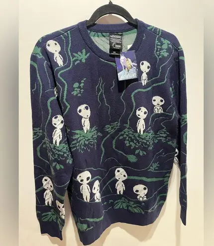 Her Universe Studio Ghibli Princess Mononoke Kodama Forest Glow-in-the-Dark Sweater (Size XS)