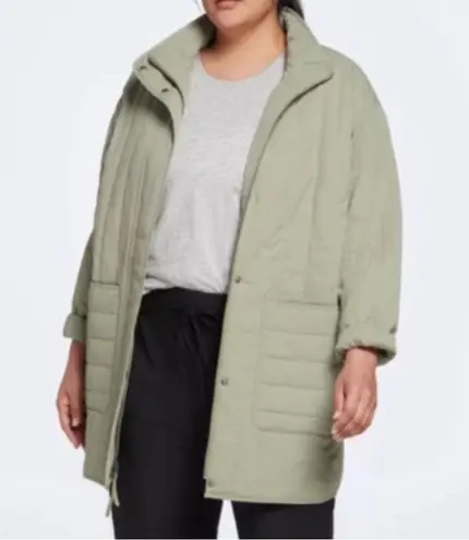 EUC CALIA Quilted Lightweight Coat Sage
Green Size 1X Retail $125.00