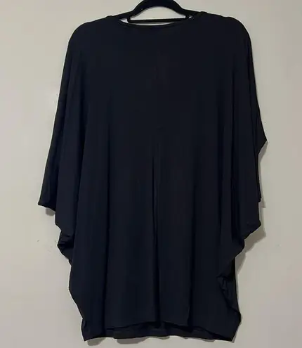 Lock and Love size XL women’s scoop neck short sleeve loose oversize black top