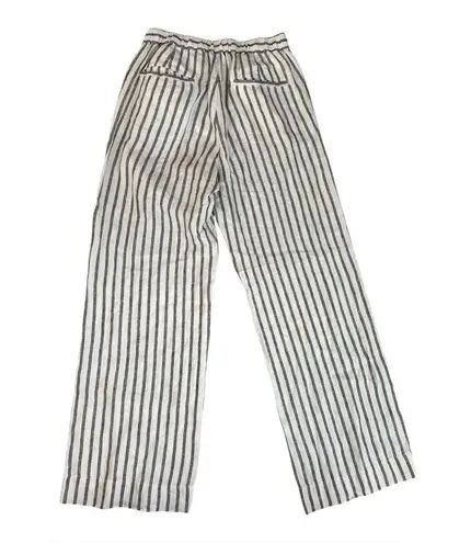 Faherty Women’s Sun Strider Linen Pant | Cocoa Grove Stripe | Medium Brown
