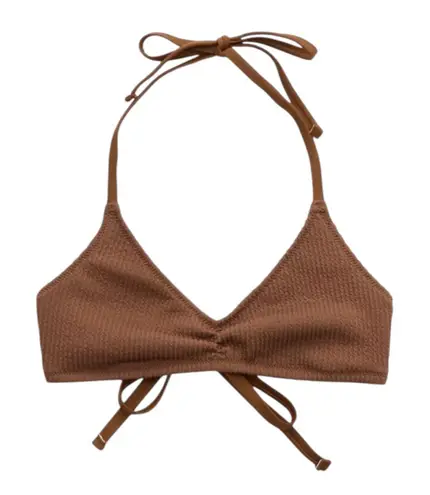 Aerie  Crinkle Halter V-Neck Swim Top