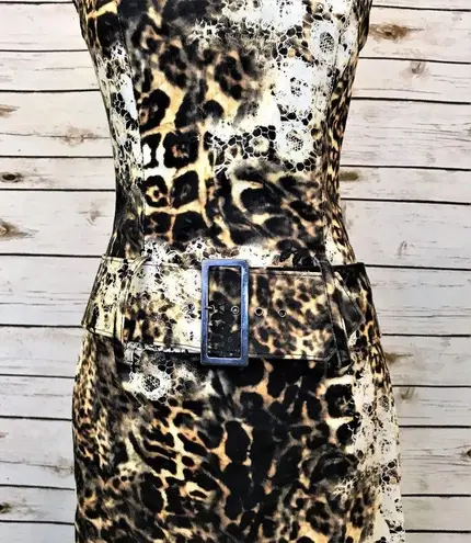 Alberto Makali Rare 80’s Leopard Lace Bodycon Dress