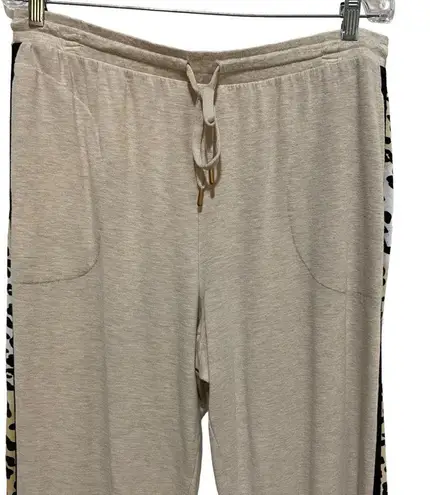 Sofia Vergara  Intimates Jogger Pants Loungewear Soft Modal Size Large Tan Pocket