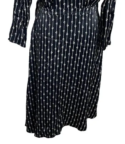 Joie  Printed Wrap Midi Dress Womens Size Small Sample Career Office Preppy