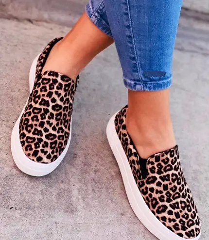 Leopard Slip On Sneaker Multi Size 7.5