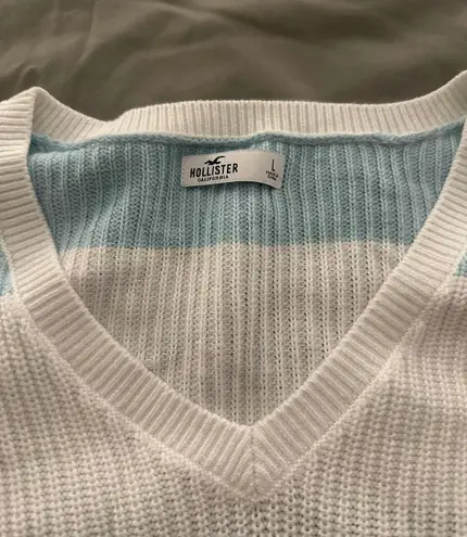 Hollister Striped V Neck Sweater