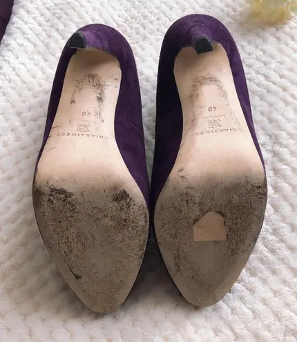 Brian Atwood BIAN ATWOOD PURPLE SUEDE BOOTIES (MADE IN ITALY) SIZE 10