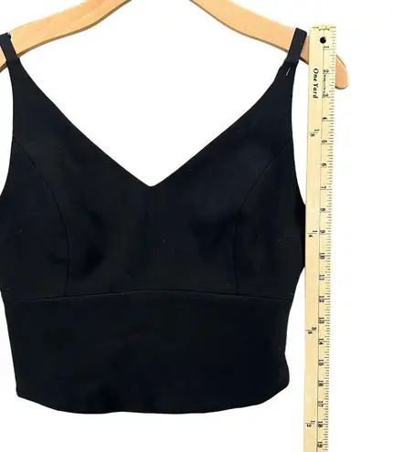 CAbi  Bralette Womens Size S Black Corset Tailored Ponte Crop Layering Tank Top