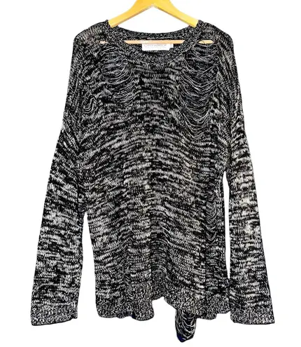Gypsy Warrior Women’s Distroyed Sweater Tunic Distressed Goth Black Sz M Grunge