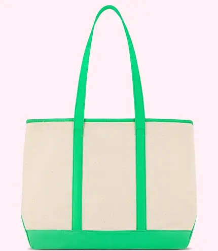 Stoney Clover Lane NWT Canvas & Nylon Shopper Tote in Avocado