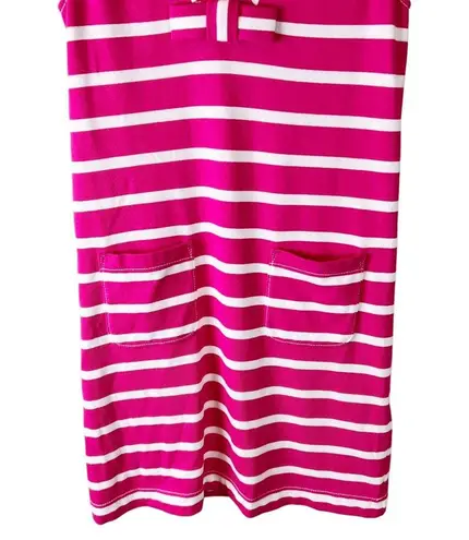 Kate Spade  Tropez Pink Striped Sleeveless Cotton Shift Dress Sz Small