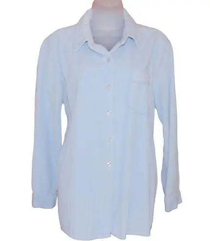 Chadwick's Real comfort by  blue cordaroy long sleeve button up size L