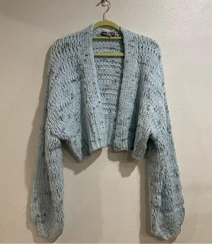 Urban Outfitters  Blue Sydney Cropped Cardigan Sweater Sz M