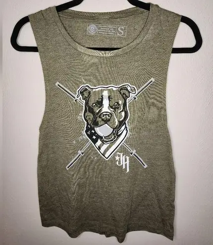 Jekyll Hyde pitbull muscle tank size S Green