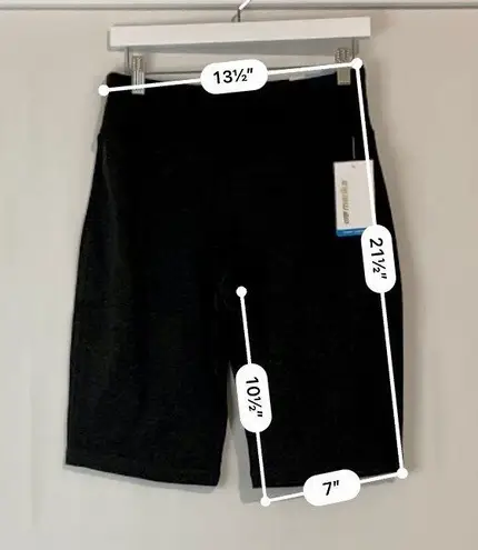 Marika Women’s Tummy Control 11.5 in Bermuda Short Heather Charcoal Sz Large NWT