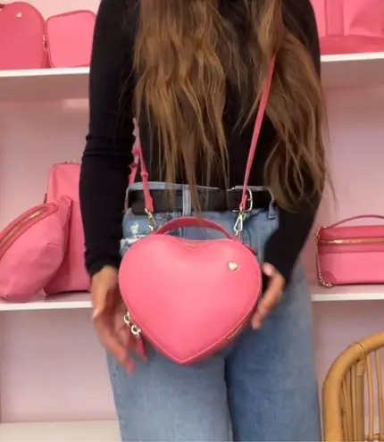 Stoney Clover Lane Guava HEART Crossbody Bag NWT