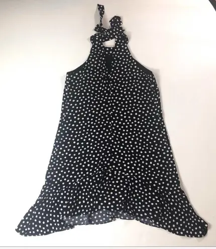 City Chic  polka dot halter ruffle dress 16