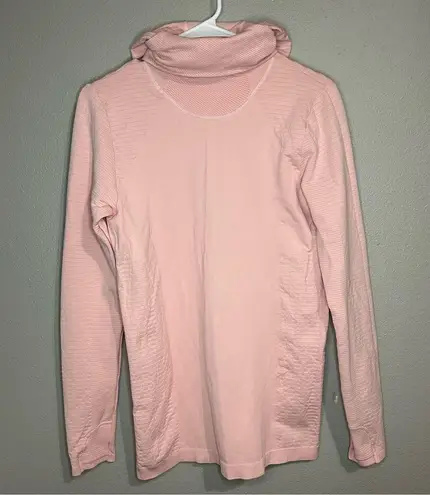 Athleta  Flurry Balaclava pink rib mix solid sweater women’s size large