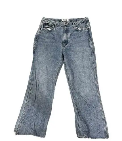 Reformation  jeans altered Georgia high rise flare jeans raw hem