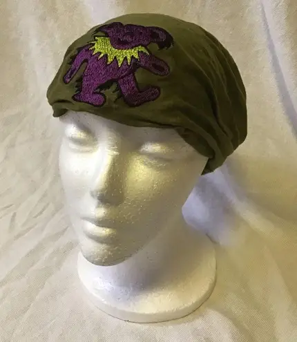 Grateful Dead  Embroidered Dancing Bear Head Scarf