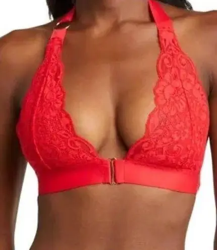 Free People  Groupie Bralette Siren NWT Lace Halter Plunge Front Closure Intimate - Image 1