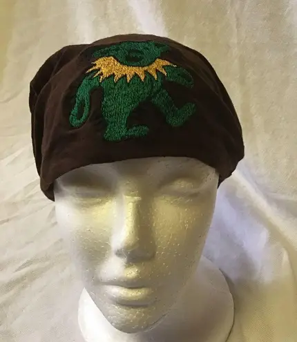 Grateful Dead  Embroidered Dancing Bear Head Scarf