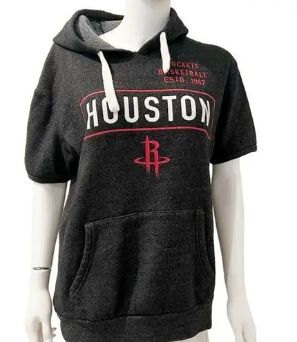 Nba Houston Rockets Sportiqe  Basketball Short Grey Sleeve Hoodie Merch M