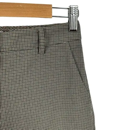Babaton Aritzia Quentin Pant Brown Black Tan Houndstooth Trousers Size O