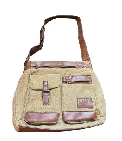 Relic Brand Canvas & Faux Leather Crossbody Bag With Multiple Pockets
