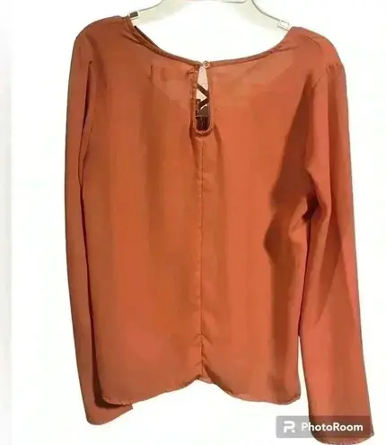 No Comment Brand Dusty Pink Criss Cross Flowy Blouse | Shirt | Top | Size Small