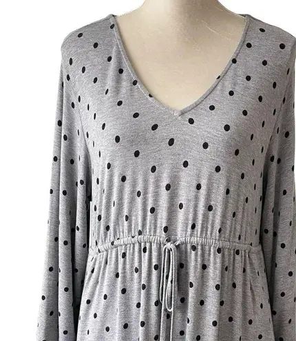 Soma Polka Dot V-neck Dress Women’s Size L Drawstring Pockets Lounge Comfortable