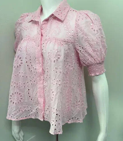 Petal and Pup  Pink Janelle Eyelet Top XS NEW - Image 8