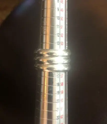 Sterling Silver Vintage TAXCO Concentric Circle Fluted Wide Band Ring