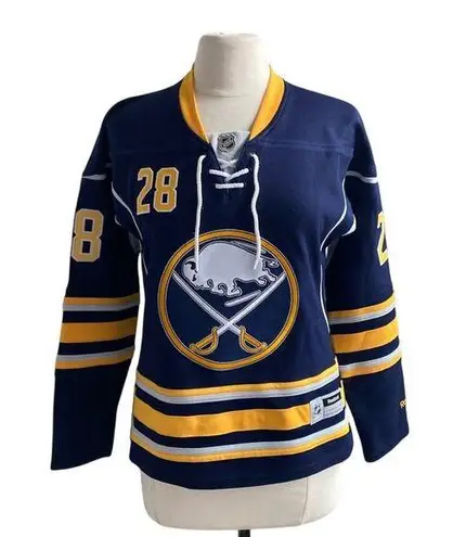 NHL BUFFALO SABERS Hockey Jersey Womens Sz Small Number 28 Zemgus Girgensons Blue