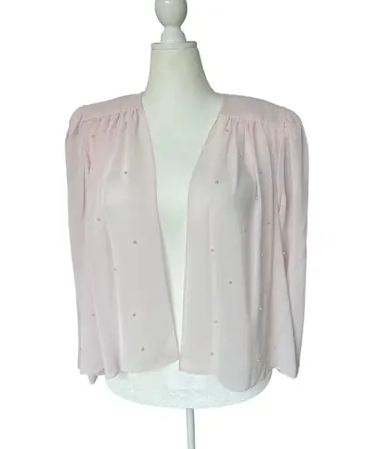 Vintage Pastel Pink Open Jacket Women's Size M/L Semi