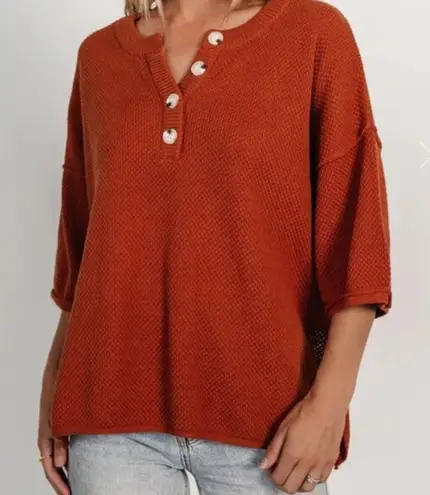 Baltic Born Maddock Knit Top Rust Thermal Size L