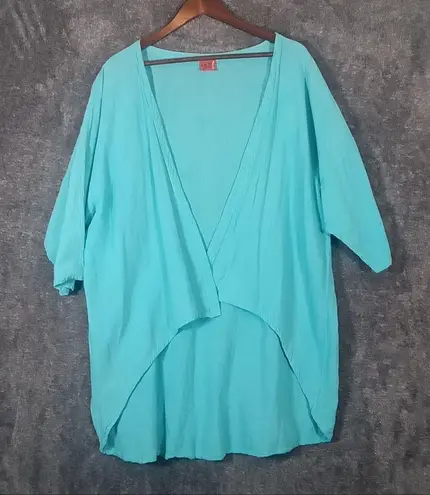 Oh my gauze bundle of two cardigans gray n blue one size fits most women