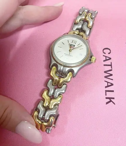 Authentic TAG Heuer Silver & Gold Swiss Made S05.013 S.S Womens Watch