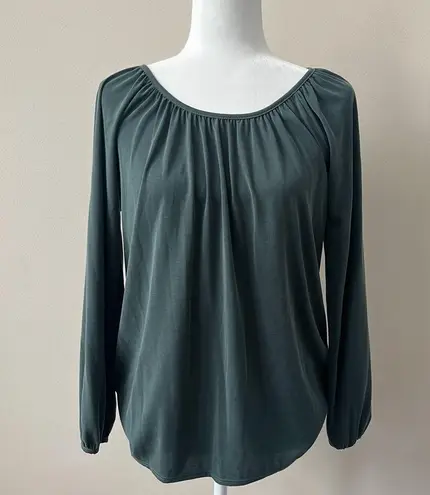 Green Envelope Boho Long Sleeve Blouse Sage Green Size XS Loose Fit