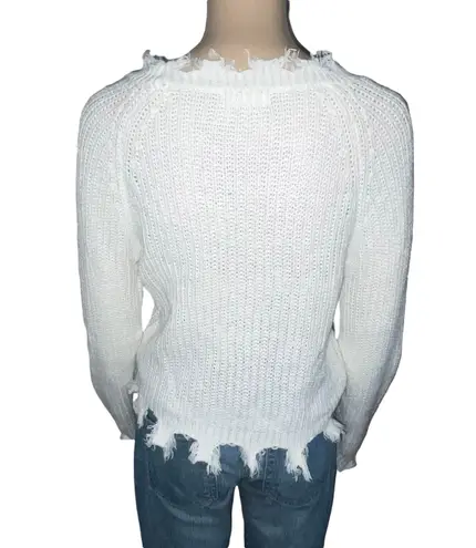 Full Circle Trends Full Circle Trend Distressed Sweater